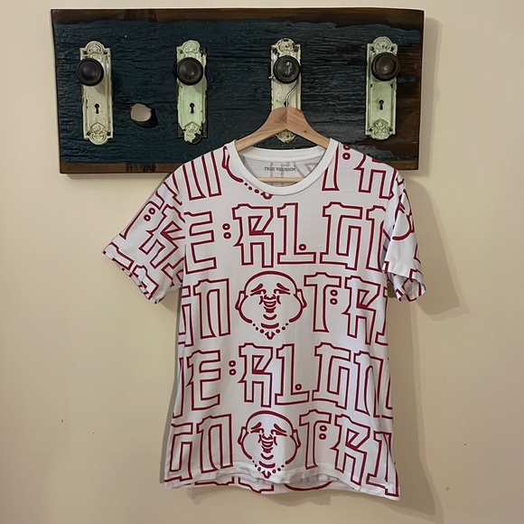 True Religion Unisex Buddha T-Shirt Size Small - Picture 3 of 13